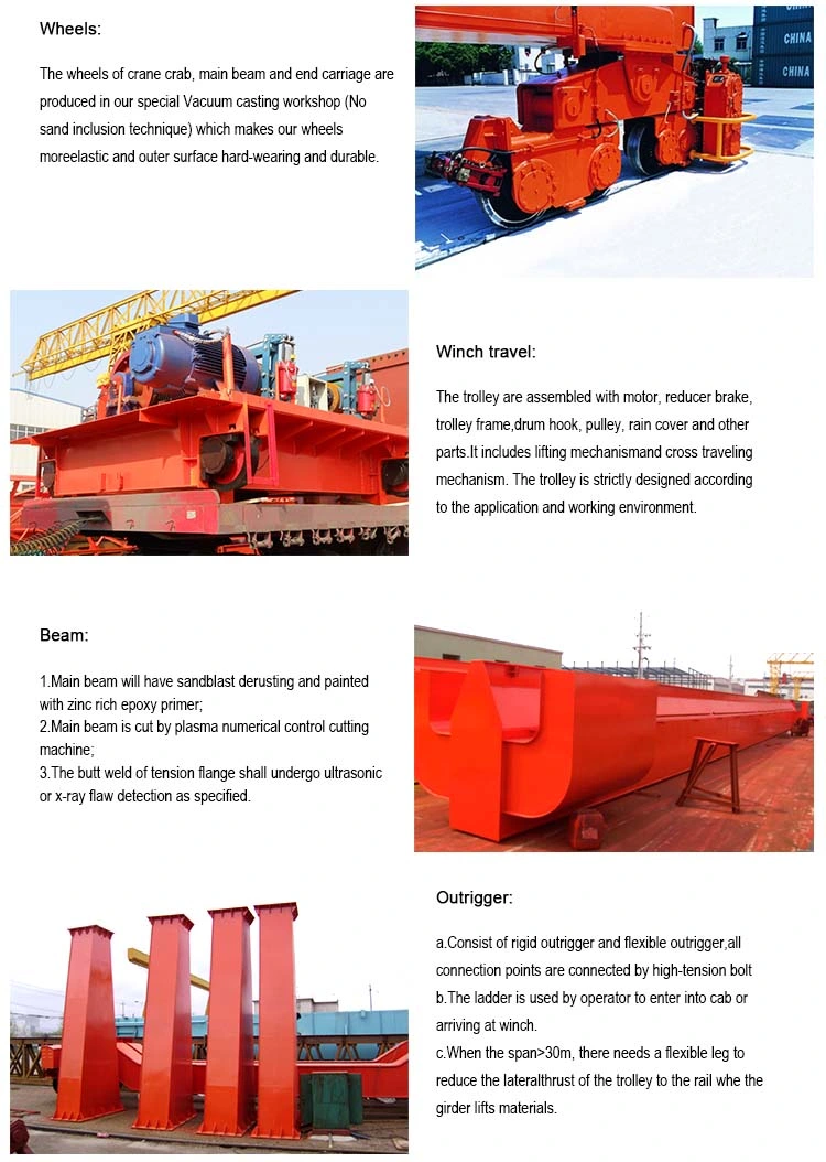 10 20 50 Tons Heavy Duty Rubber Tyre Gantry Crane for Port Container Lifting