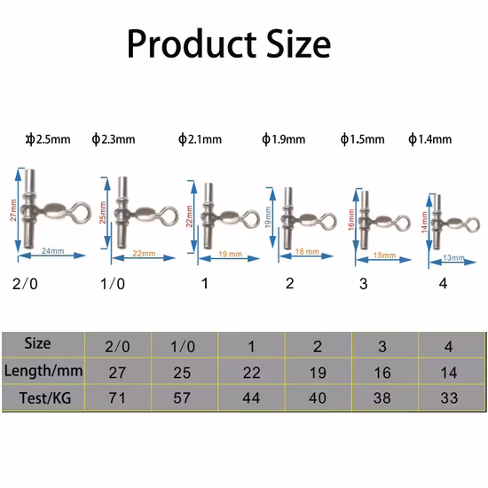 Anillo bifurcado de tres puntas, conector de 3 vías, tubo de cobre de estilo japonés, grúa de línea cruzada, aparejos giratorios de pesca, accesorios